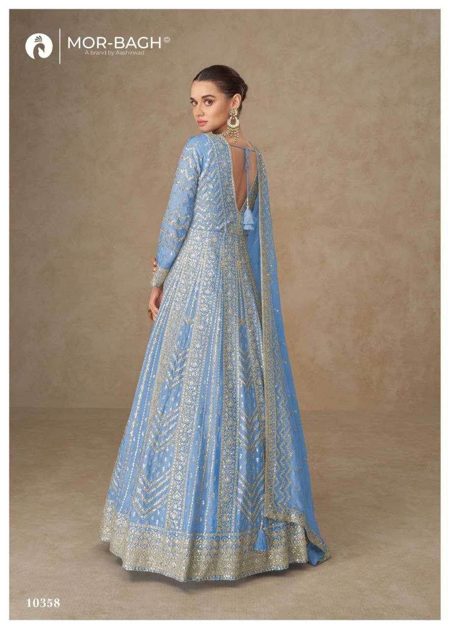 Chinon Silk ANARKALI Gowns - MYLUXURY LANE ENTERPRISE